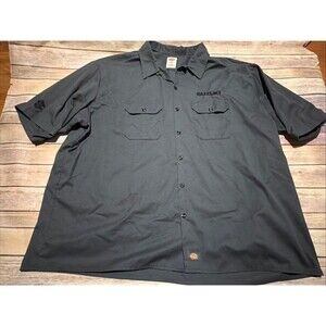 Suzuki Mens Size 4XL Mechanic Work Shirt Twill Embroidered Logo Grey